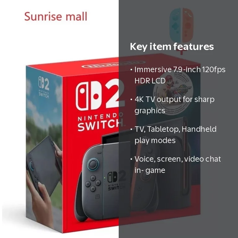 2025 Newest Nintendo Switch™ 2 + Mario Kart™ World Bundle with