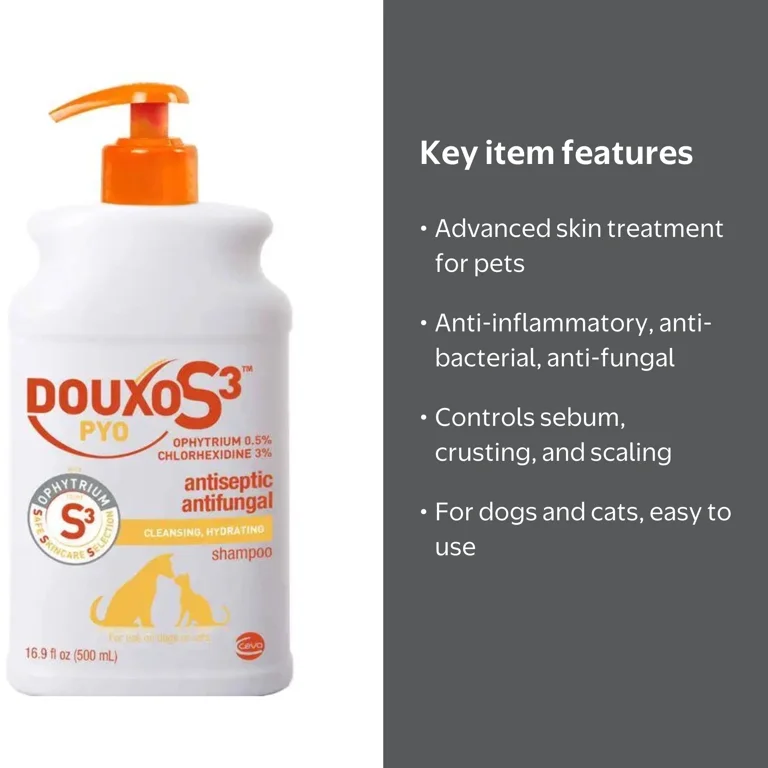 Ceva, DouxoS3 PYO Chlorhexidine + Ophytrium Shampoo 16.9 oz