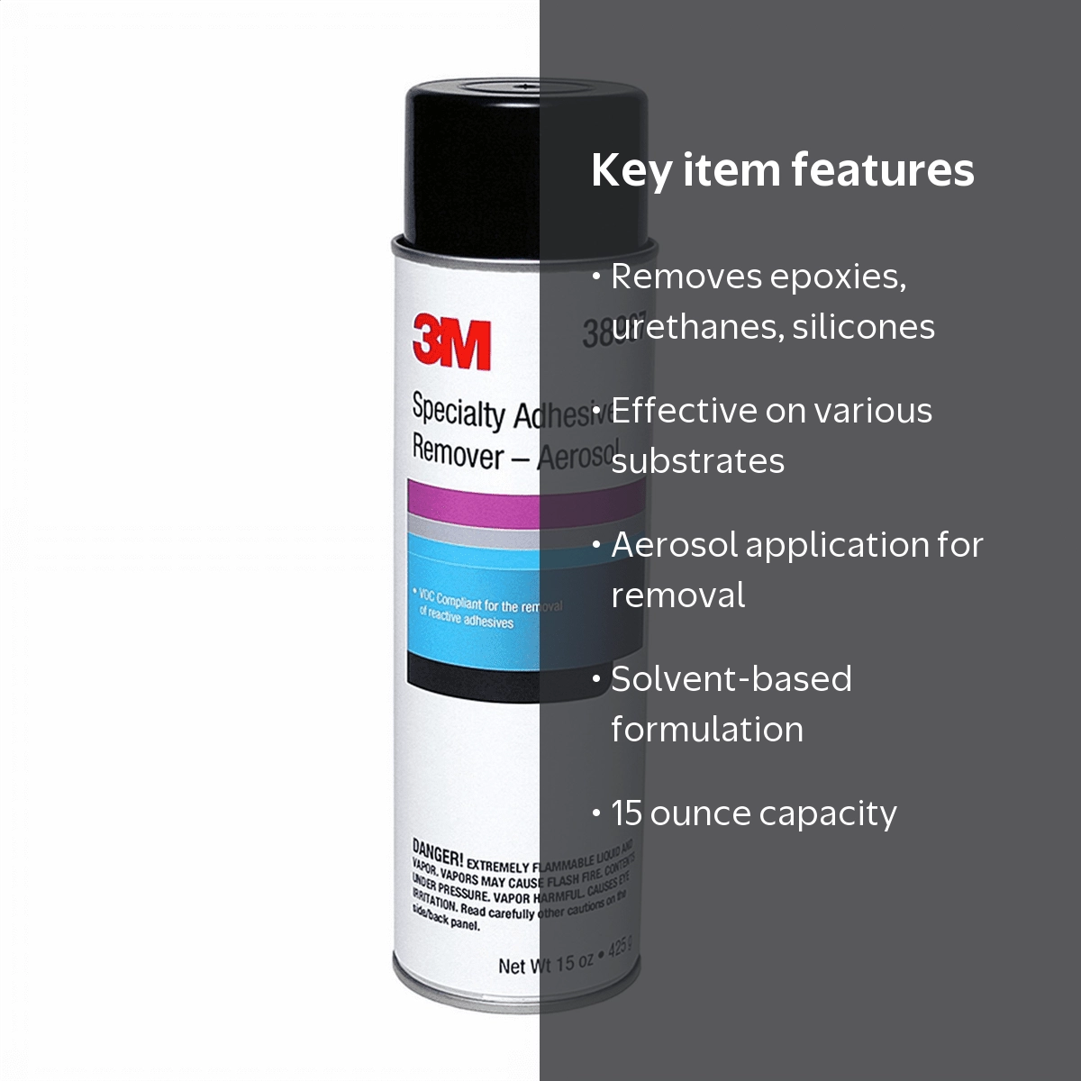 3M, Specialty Adhesive Remover, 15 oz, Solvent-Based VOC Compliant
