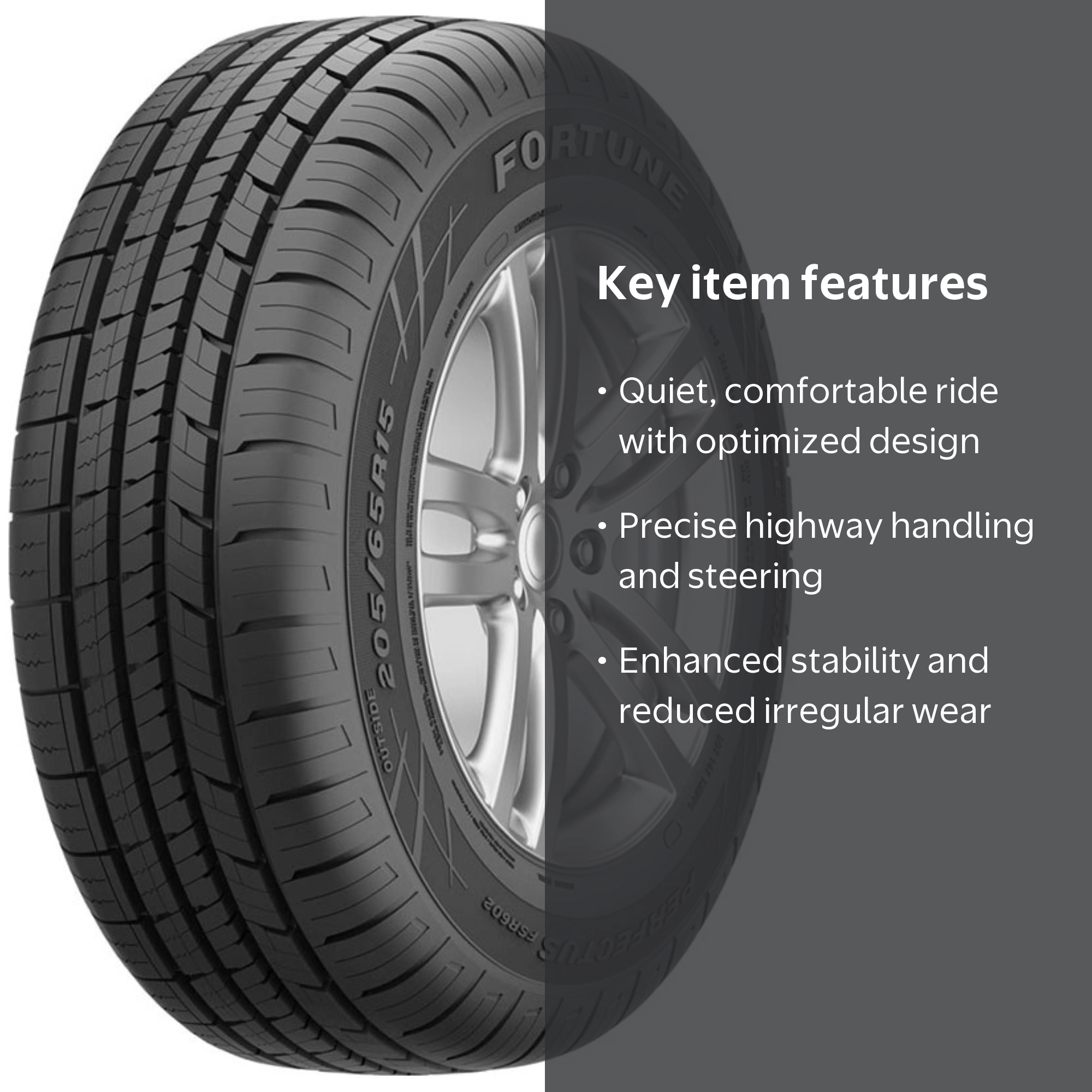 Fortune Perfectus FSR602 All Season Tire, 195/65R15 91H, Noise