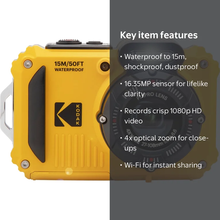 KODAK PIXPRO WPZ2 Point & Shoot Digital Camera: Easy Share