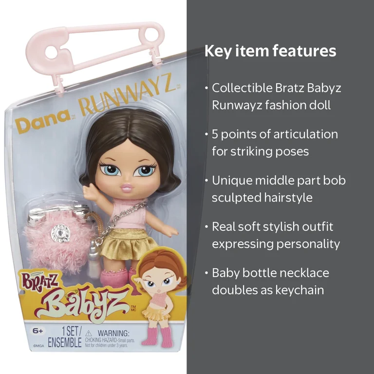 Bratz, Babyz Runwayz Dana Fashion Doll with Real Fashions