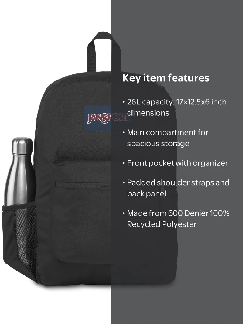 JanSport, Cross Town Backpack, 26 L, Unisex Campus Style - Walmart.com