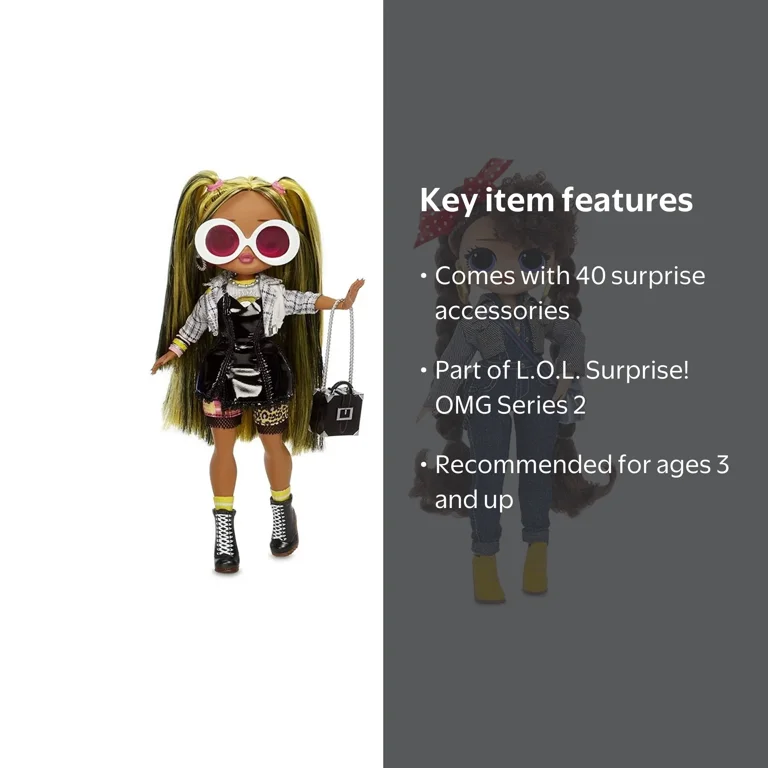LOL Surprise OMG Series 2 Fashion Doll 2-Pack, Busy B.B. and Alt