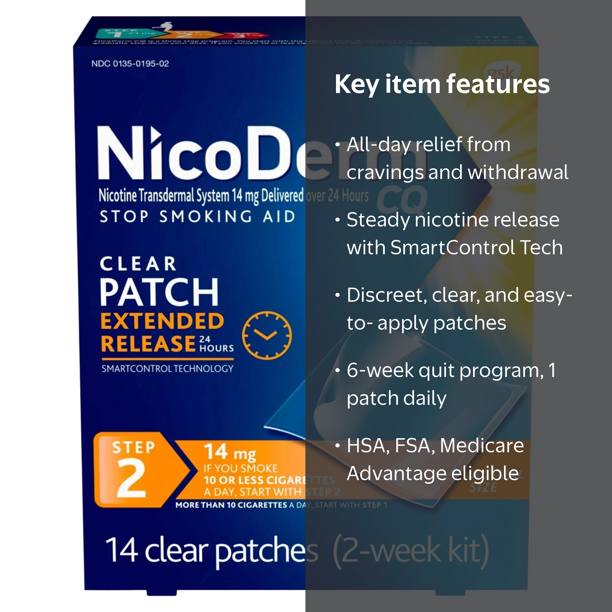 14 mg patch is how many cigarettes Rugby Nicotine Transdermal Patch, Step 2 to Quit Smoking, 14mg, Count Step 2 Nicotine Patches, 14mg