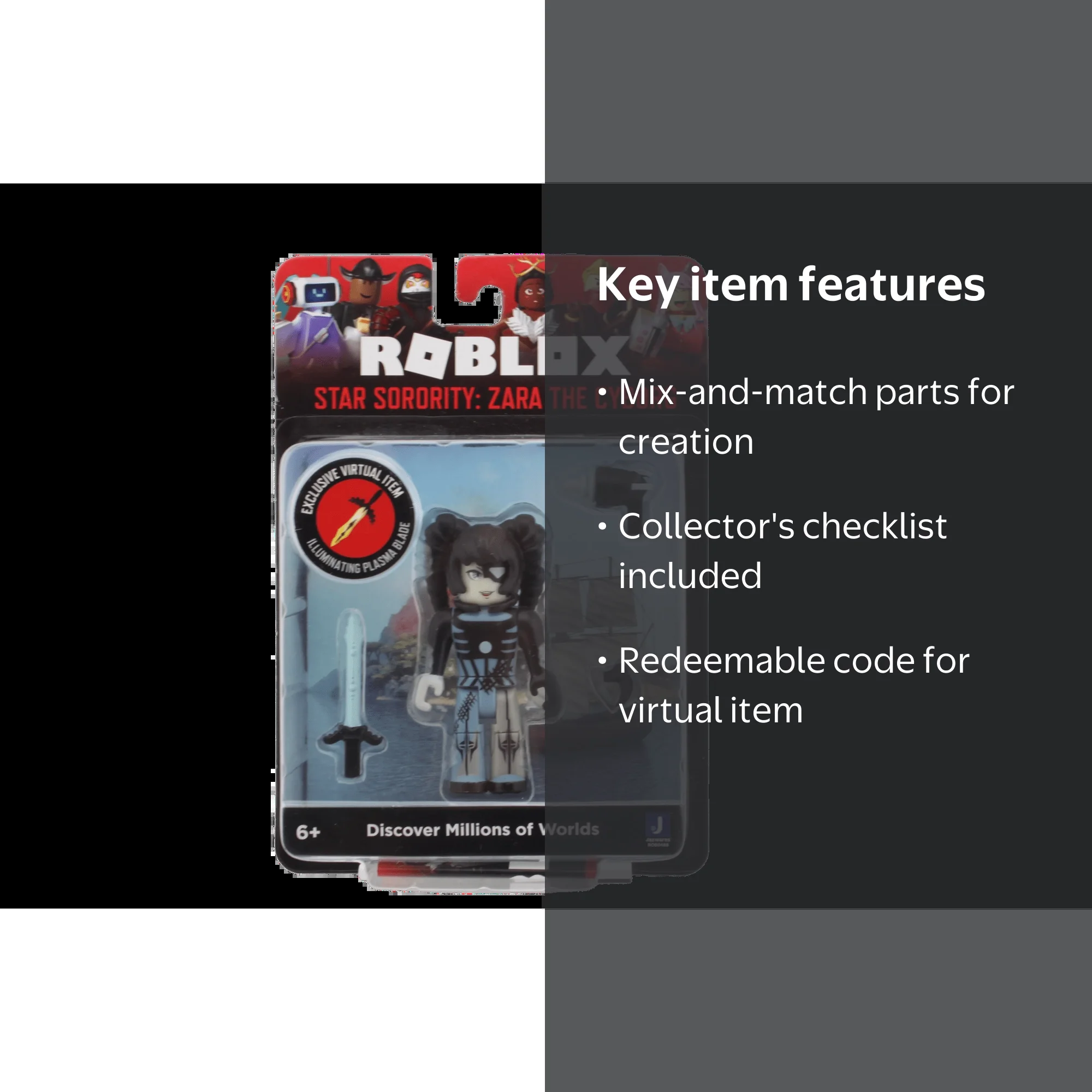 Roblox Core Figures, Star Sorority Zara the Cyborg, Includes