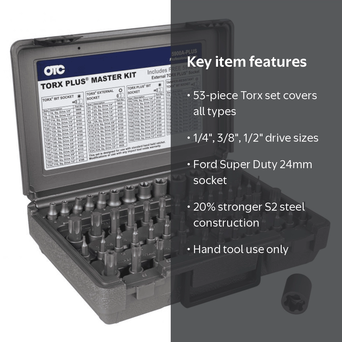 OTC Tools 5900A-PLUS Master Torx Bit Socket Set (53-Piece