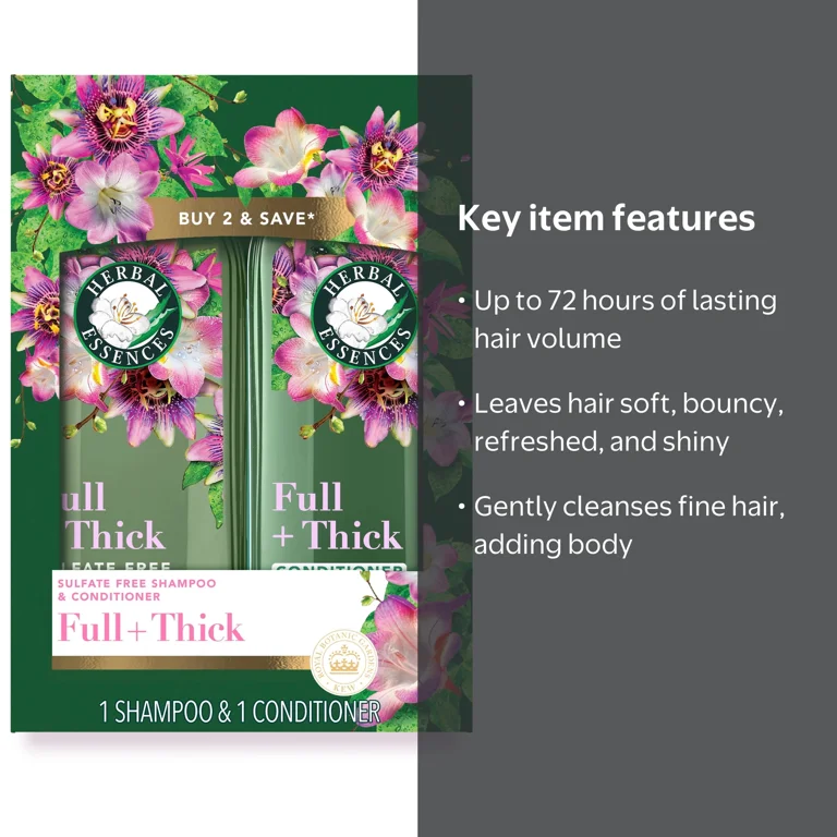 Herbal Essences Full + Thick Passionflower Shampoo and Conditioner