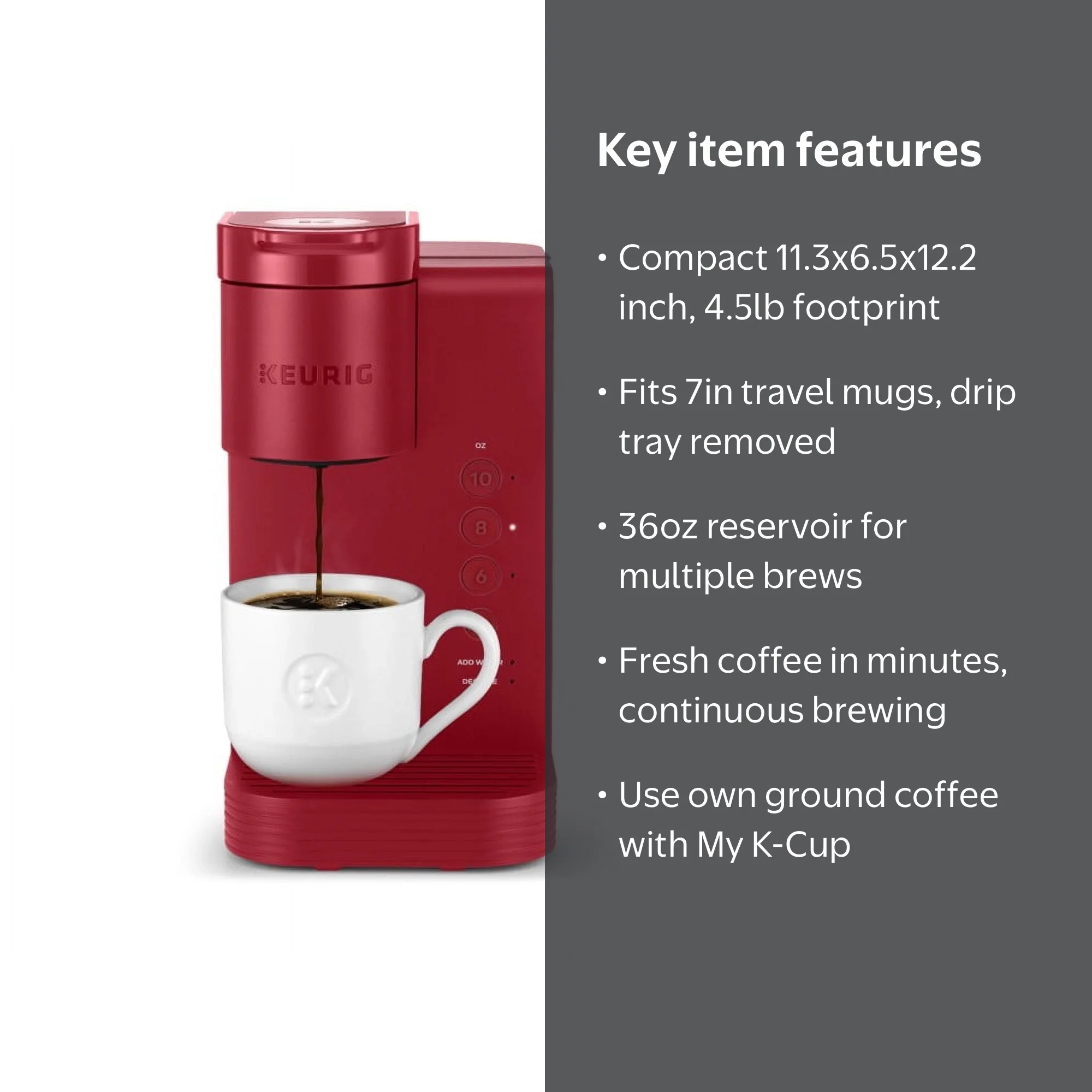 KEURIG コーヒーメーカー Keurig K-Express Essentials Single-Serve K-Cup Pod Coffee Maker