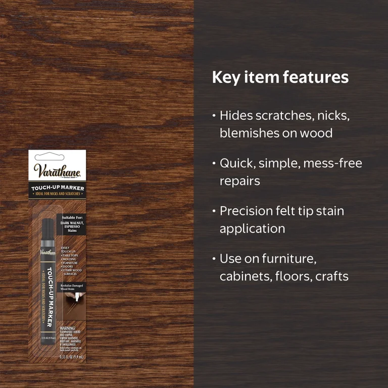 Varathane, Touch-Up Marker, 215361, Dark Walnut for Wood Repairs