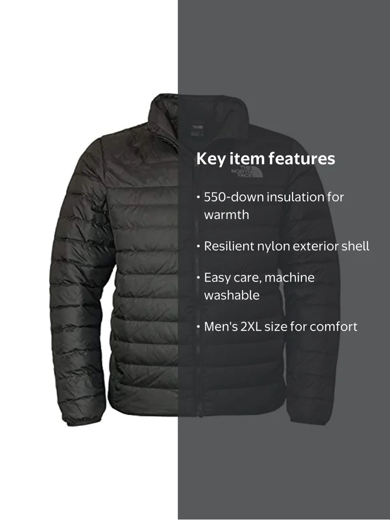 The North Face Flare II Men's Black Full Zip Puffer Jacket