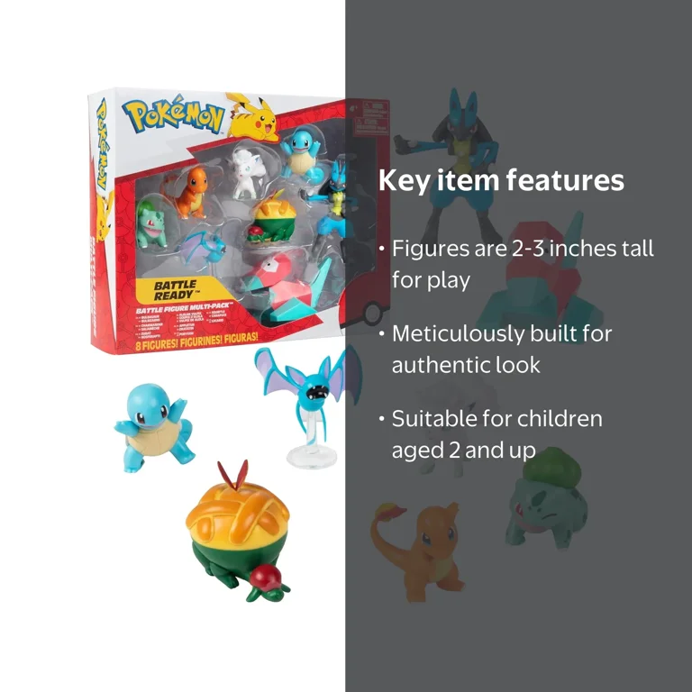 d*3様 ポケモン ミニフィギュア 8体セット Pokemon 8-Piece Mini Figure Set - Charmander, Bulbasaur and More