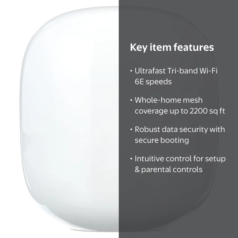 Google, Wifi Mesh Network, Tri-Band AX, Wifi 6e, 1 Pack - Walmart.com