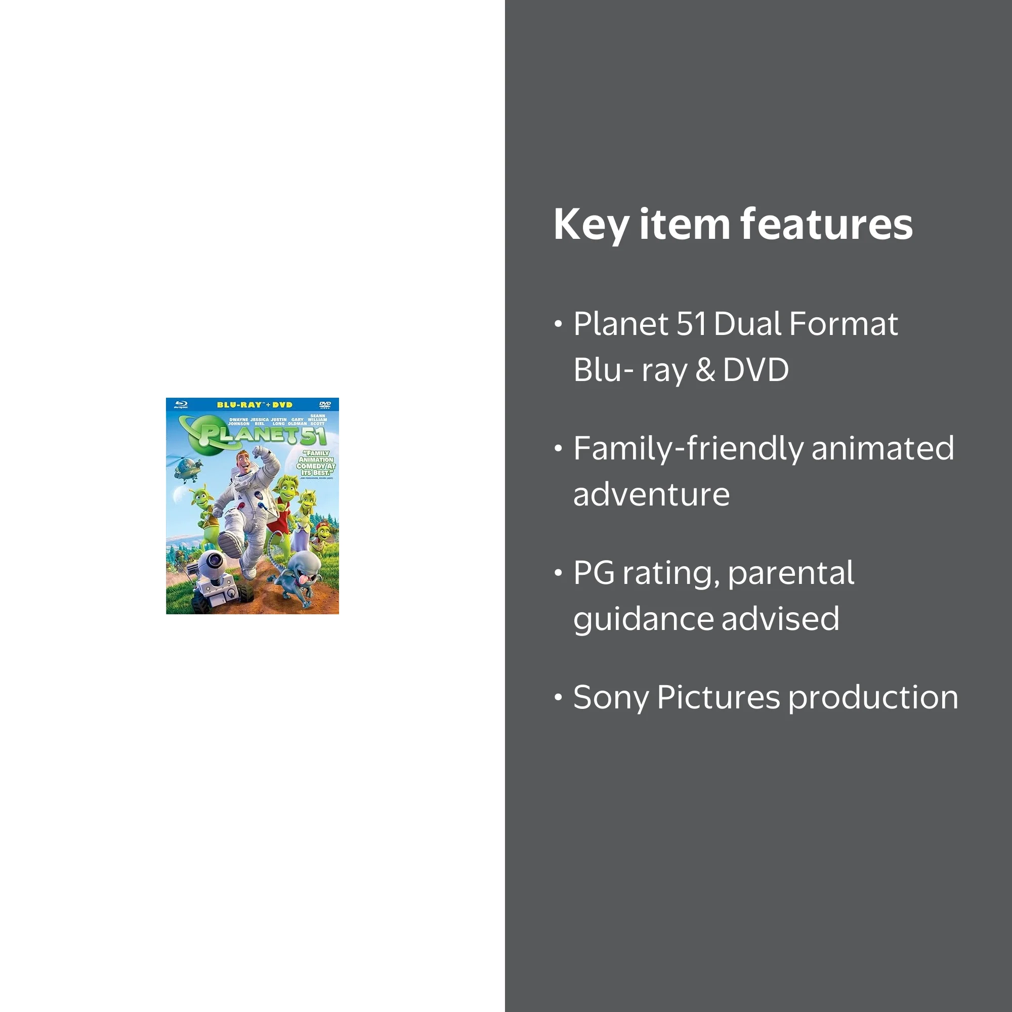 Sony Pictures Planet 51 Blu-ray/DVD Combo, Digital Copy, Kids