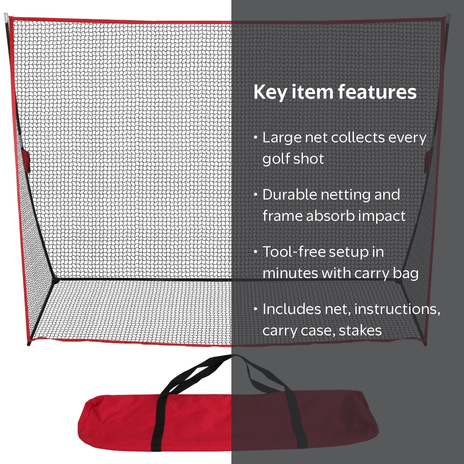 ZenSports 10x7FT Backyard Golf Practice Net - Portable, Outdoor