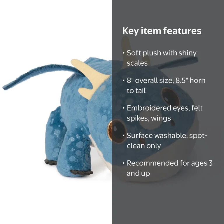 Dreamworks Dragons How to Train Your Dragon Gronckle Plush Toy, 8