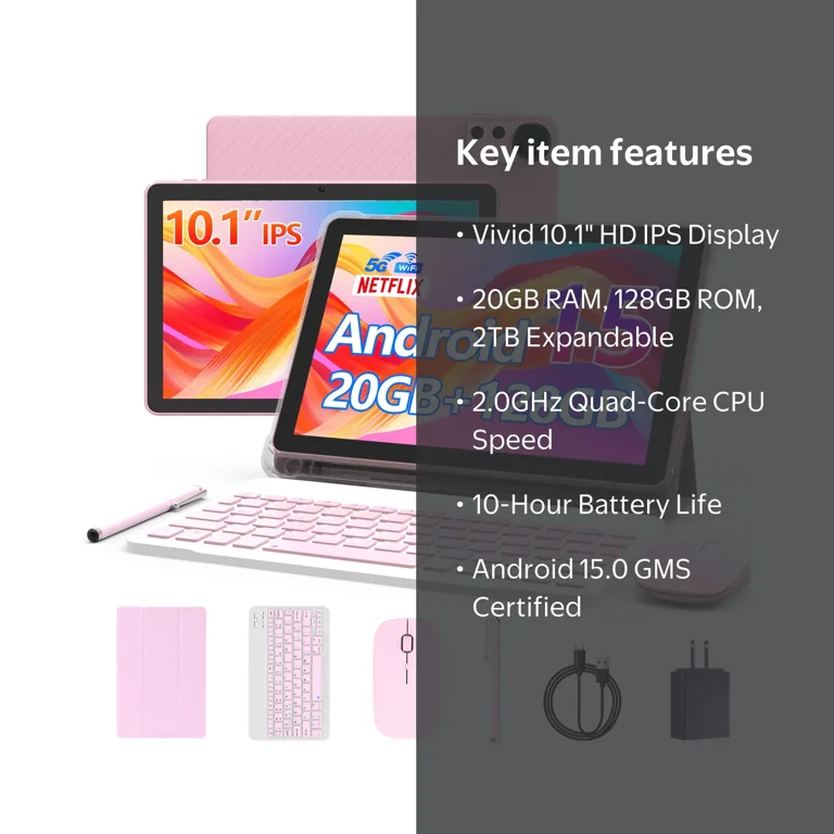 CUPEISI Android 15 Tablet 10 Inch, 20GB RAM+128GB ROM/2TB