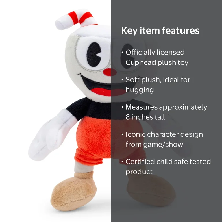 Exclusive 8-Inch Cuphead Collector Plush Toy | Cuphead - Walmart.com