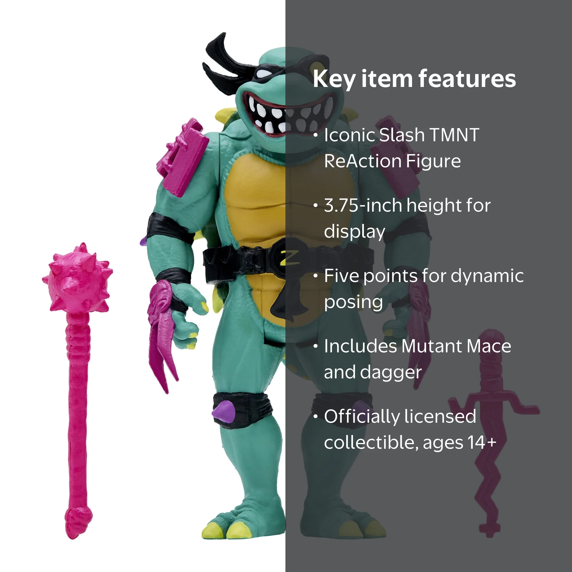 Super7 Teenage Mutant Ninja Turtles Slash Reaction Figure 3.75