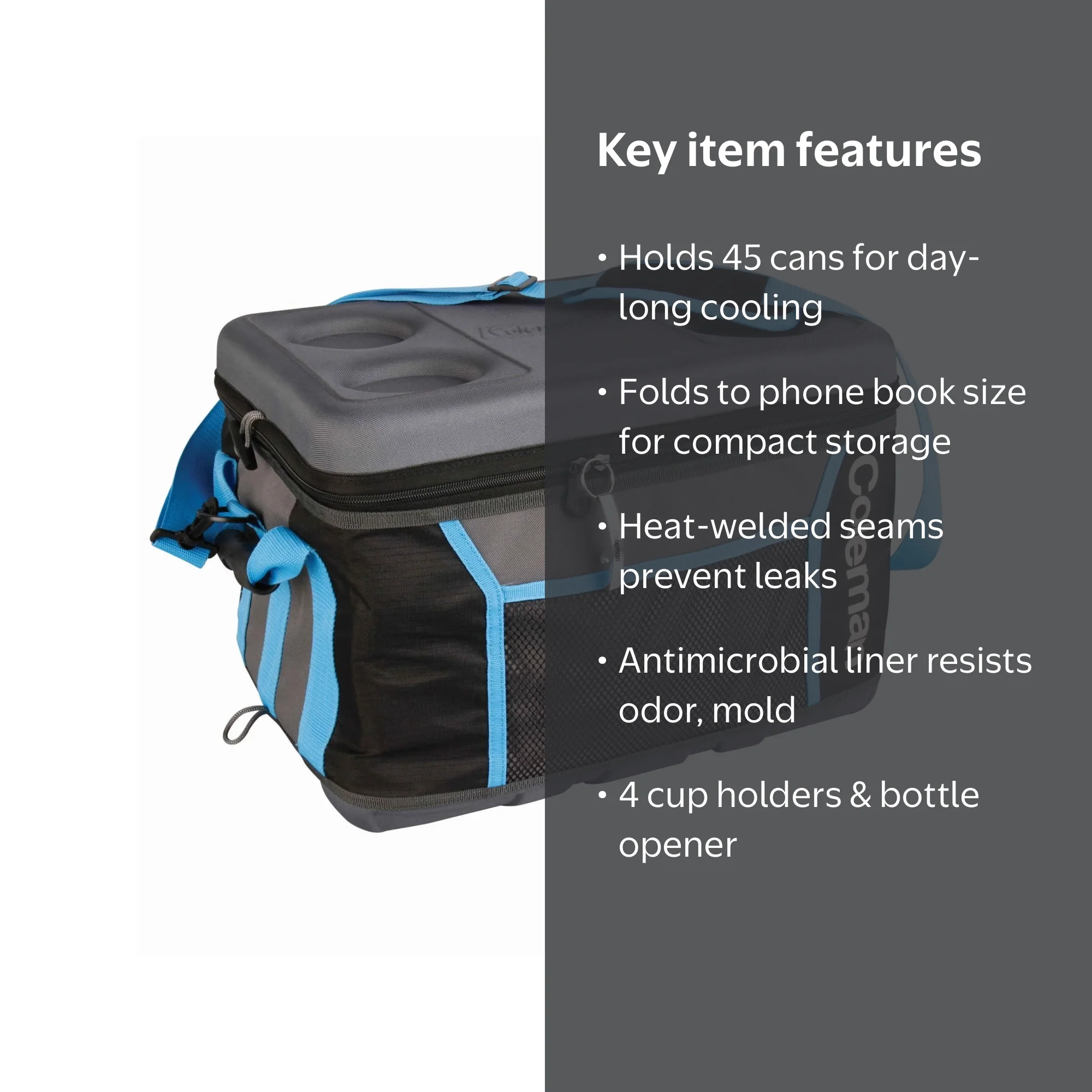 Coleman 45 Can Soft Sided Cooler, Black - Walmart.com