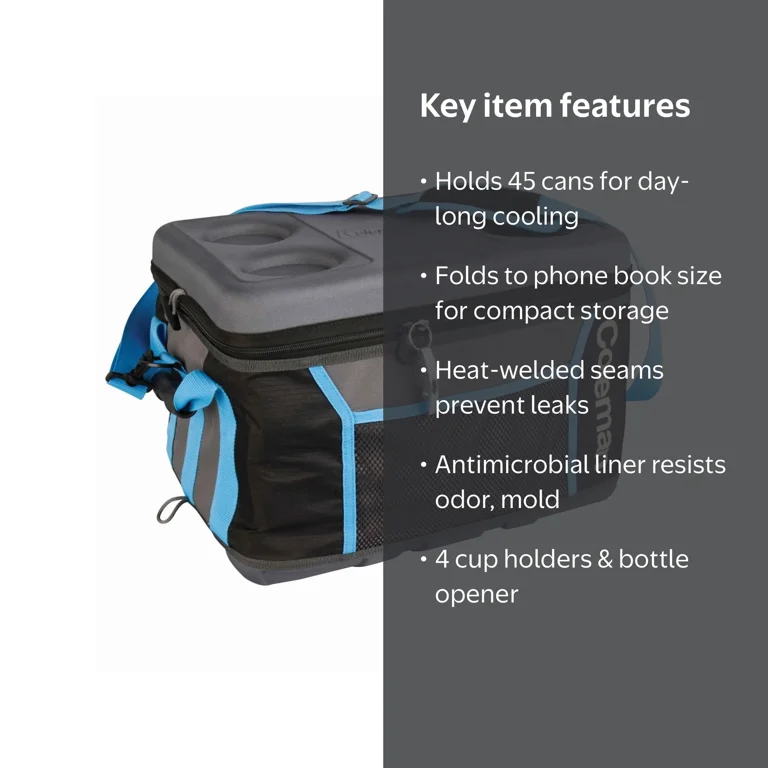 kanaboo　Coleman セット② Coleman 45 Can Soft Sided Cooler, Black - Walmart.com