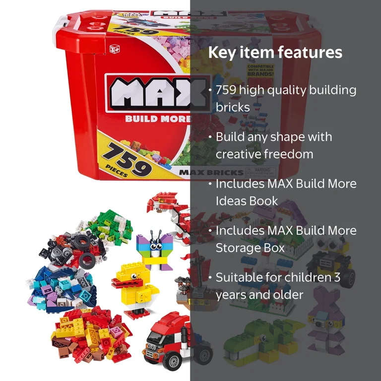 SURPRISE FOR MAX マックスシリーズ ZURU Max Build More 759 Max Bricks - Walmart.com