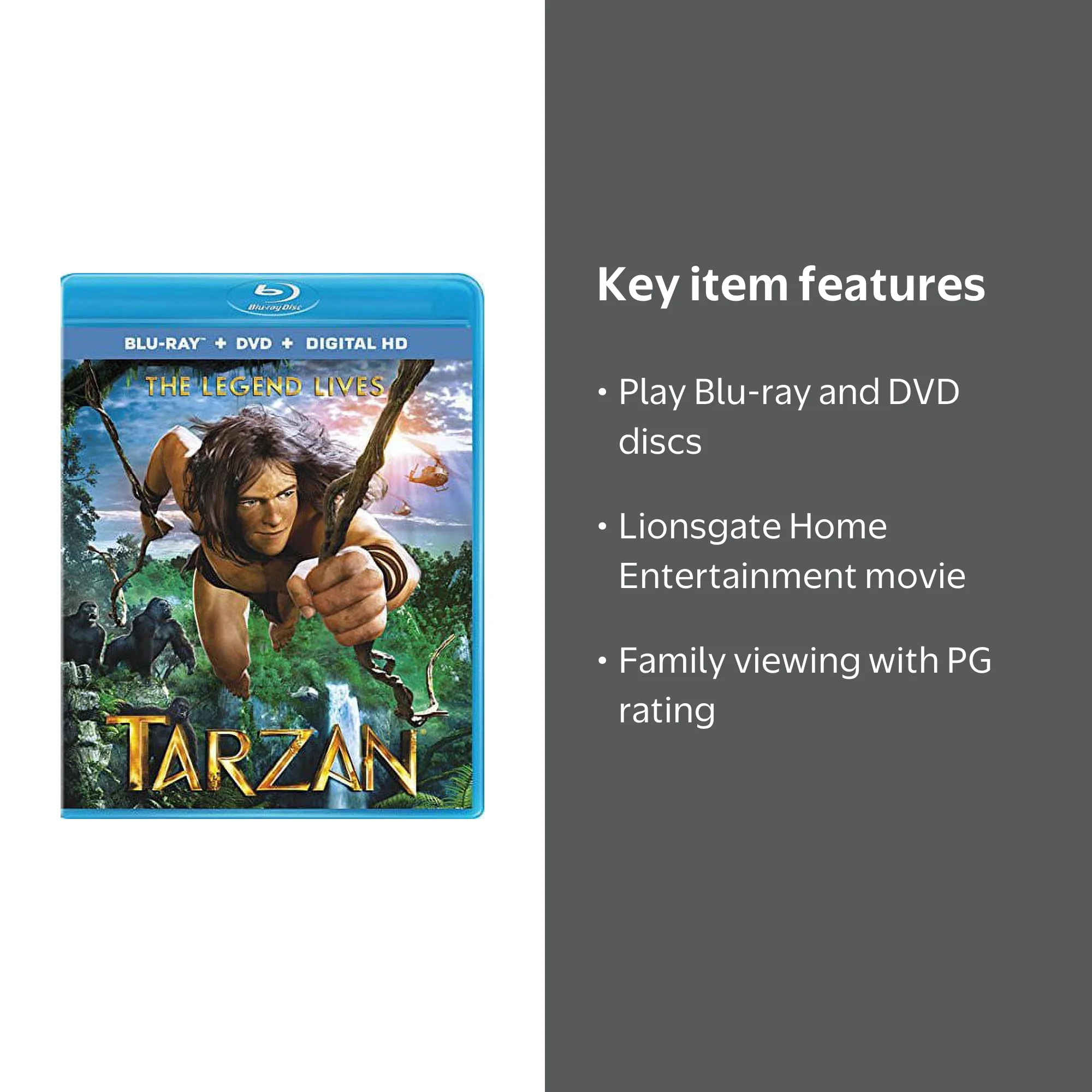 Tarzan (Blu-ray + DVD) - Walmart.com