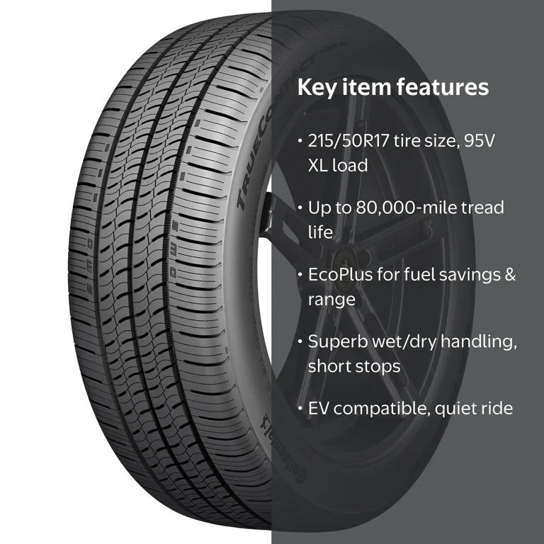 Continental, Passenger Tire, All Season, 215/50R17, XL - Walmart.com