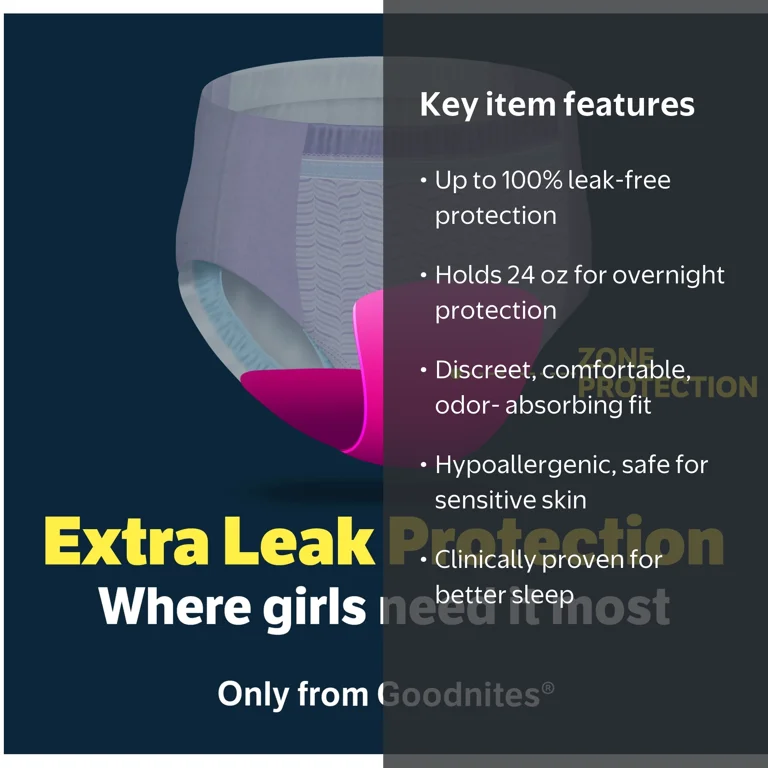 Goodnites Girls Absorbent Disposable Nighttime Bedwetting