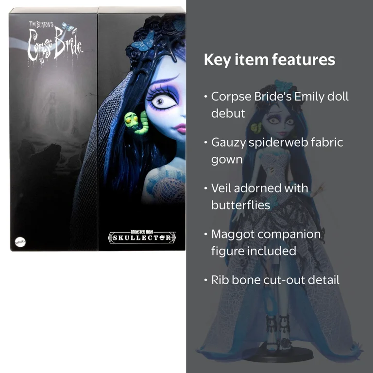 Monster High Skullector Corpse Bride Doll, Emily Gothic Wedding