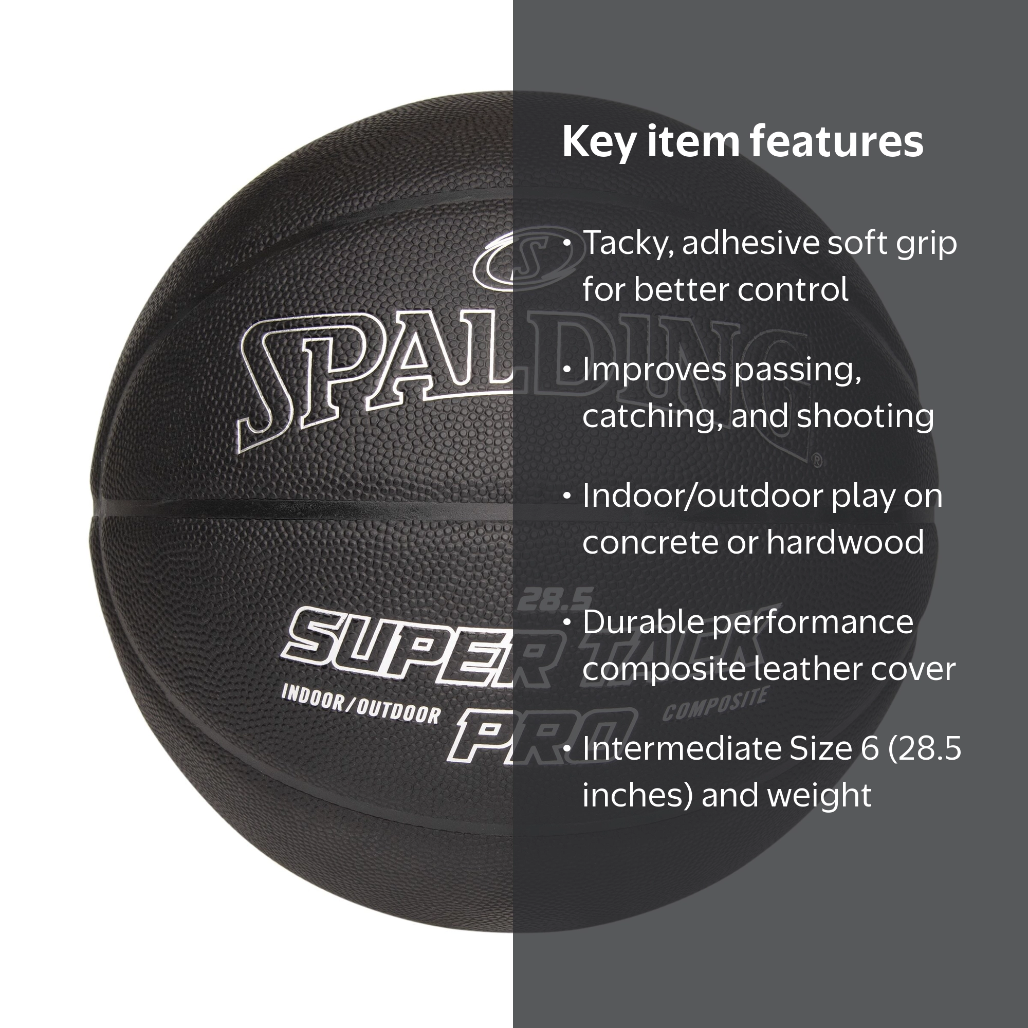 Spalding Super Tack Pro Indoor and Outdoor Composite Leather