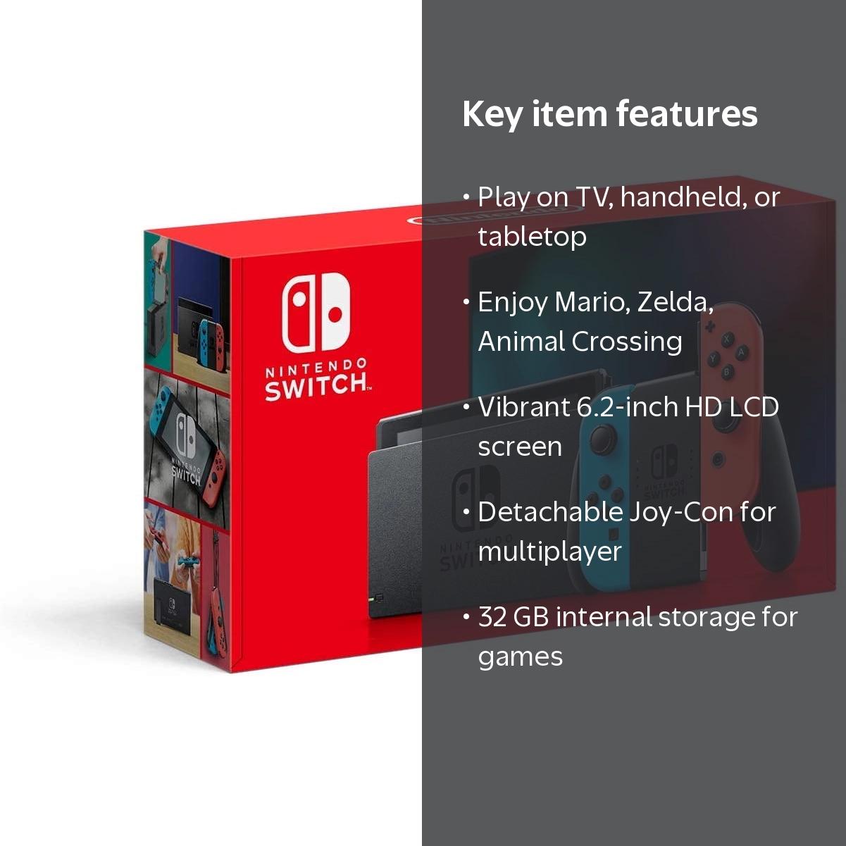 Nintendo, Switch Console, Neon Blue and Red Joy‑Con, Japan Import