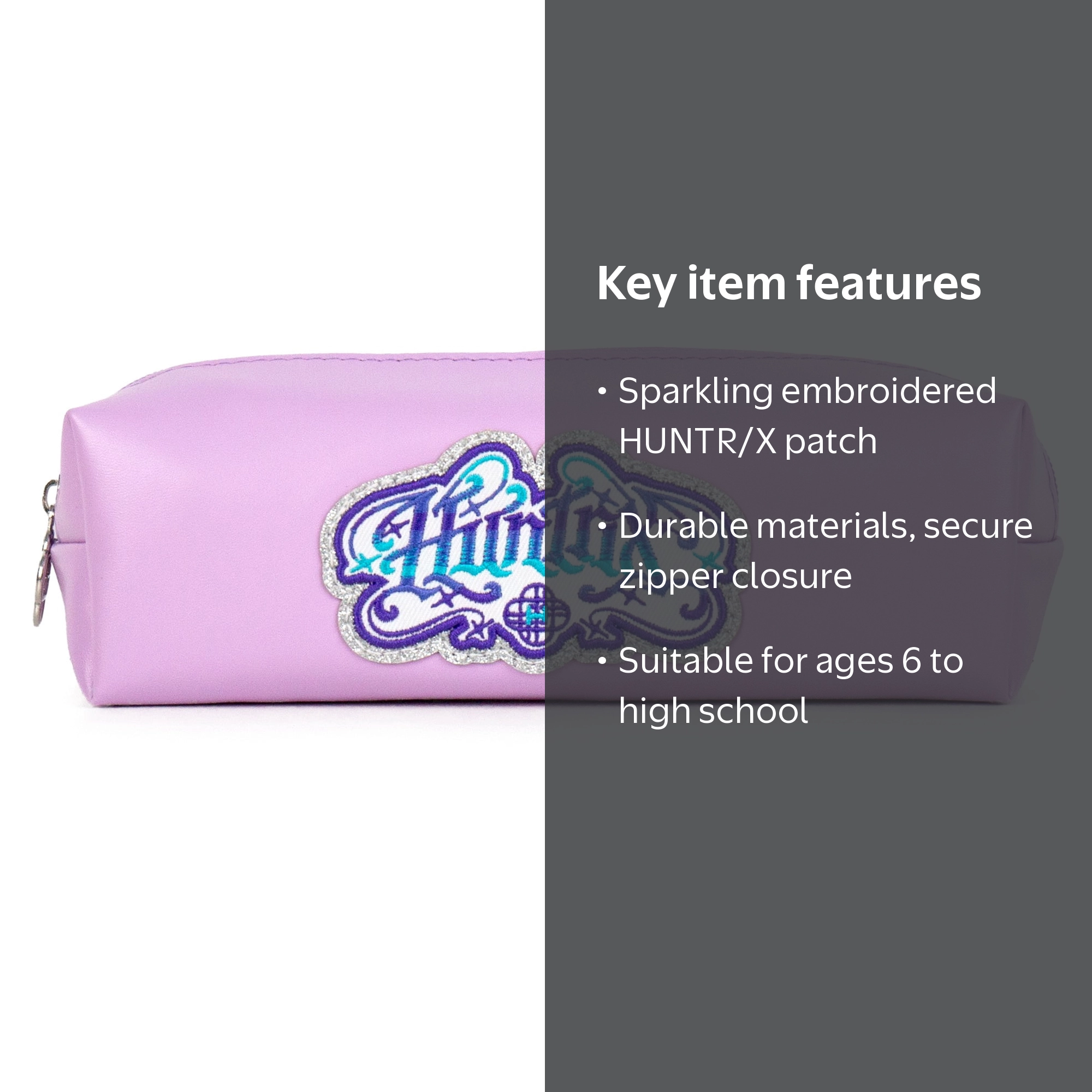Netflix KPop Demon Hunters HUNTR/X Lavender Pencil Pouch - Walmart.com