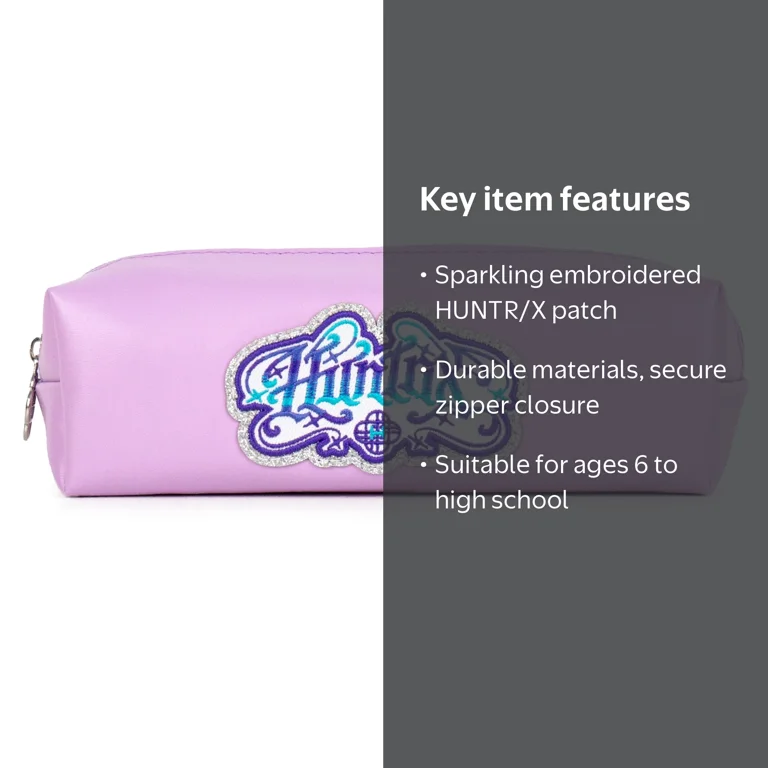 Netflix KPop Demon Hunters HUNTR/X Lavender Pencil Pouch - Walmart.com