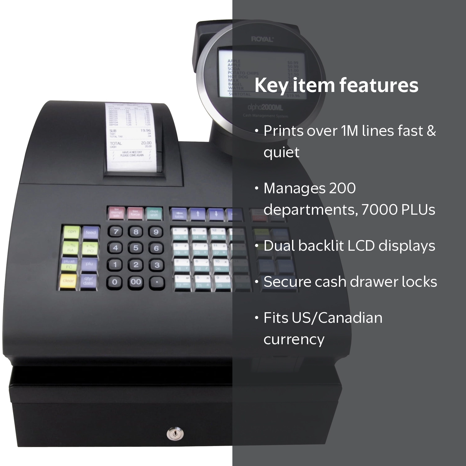 Royal 2000ML Electronic Cash Register - Walmart.com