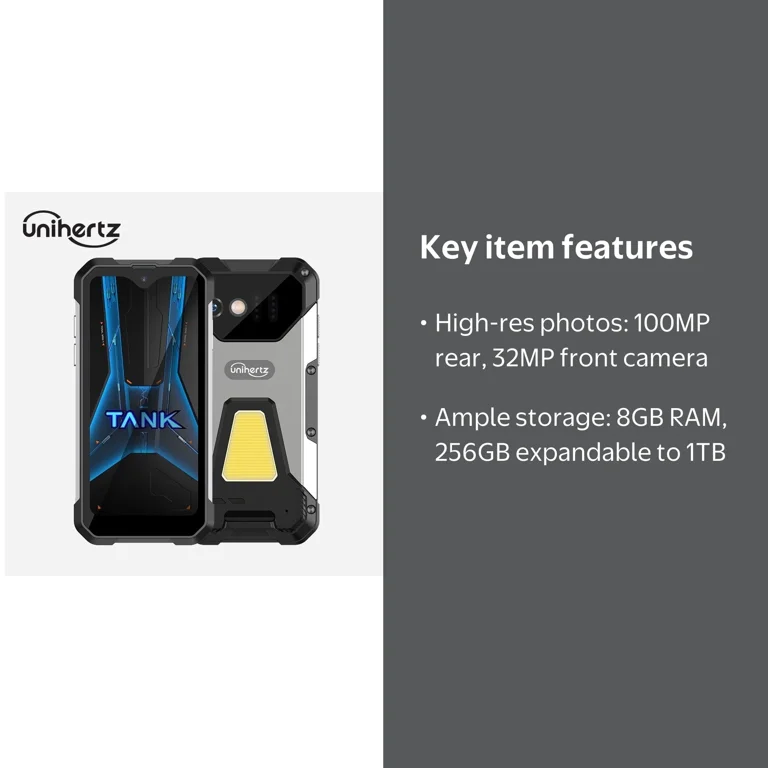 Unihertz Tank Mini, 4.3-Inch Small Screen Android 13 4G Rugged