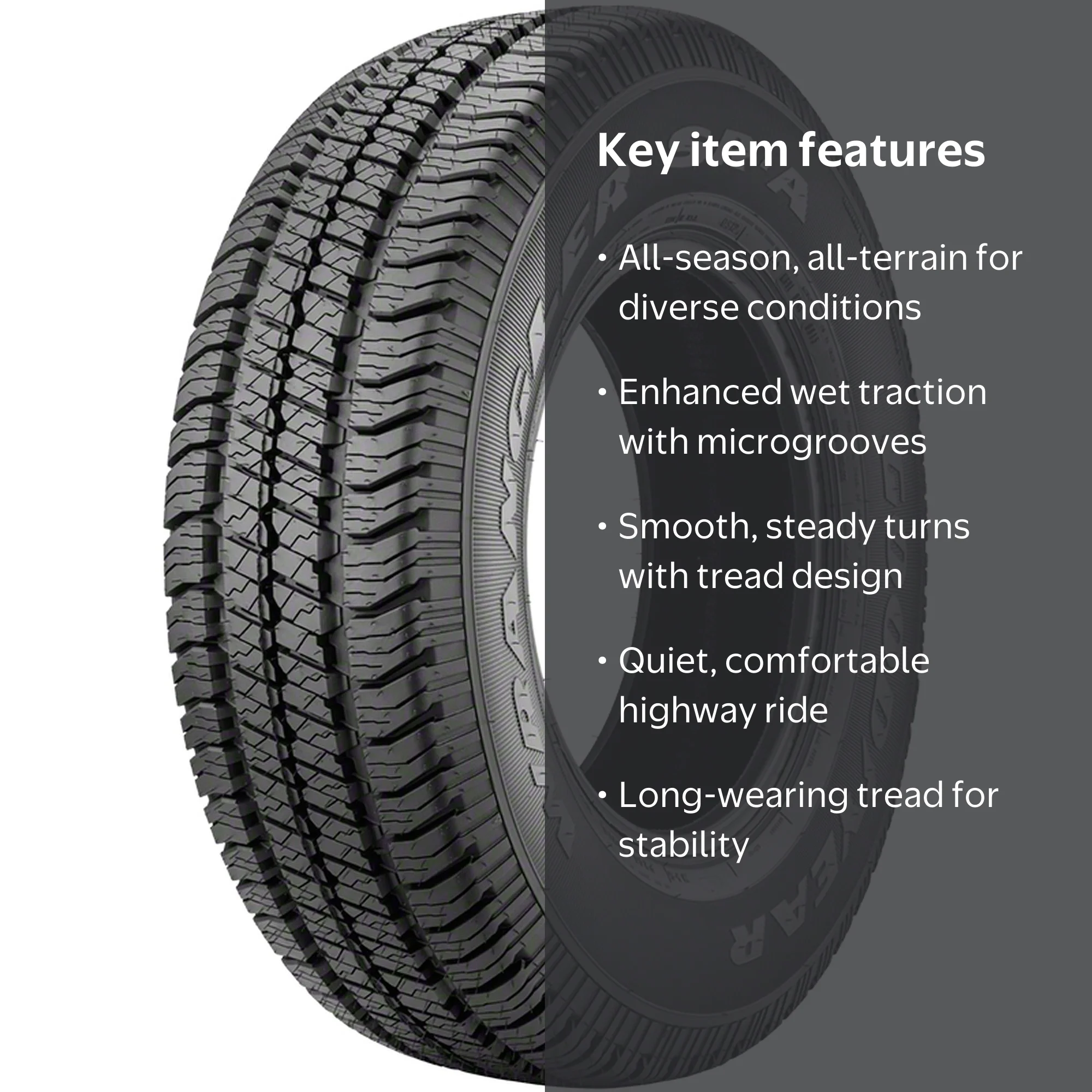 Goodyear Wrangler SR-A All Season Tire, 235/75R16 109S XL, Light