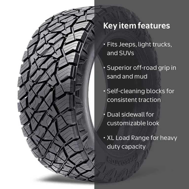 Predator, Light Truck Tire, 265/65R18, XL, All Terrain - Walmart.com