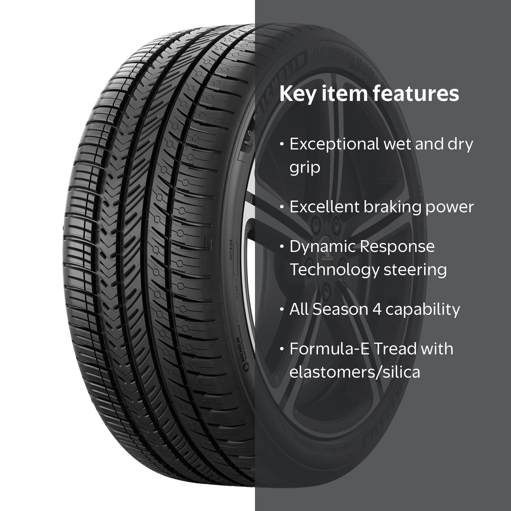 Michelin, All Season 4 Tire, 285/35ZR18 101Y XL, Extreme Control