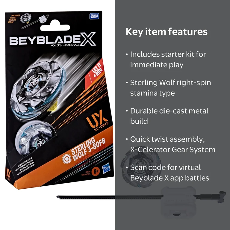 Beyblade, Toys, Sterling Wolf 3-80FB UX Starter Pack Set - Walmart.com