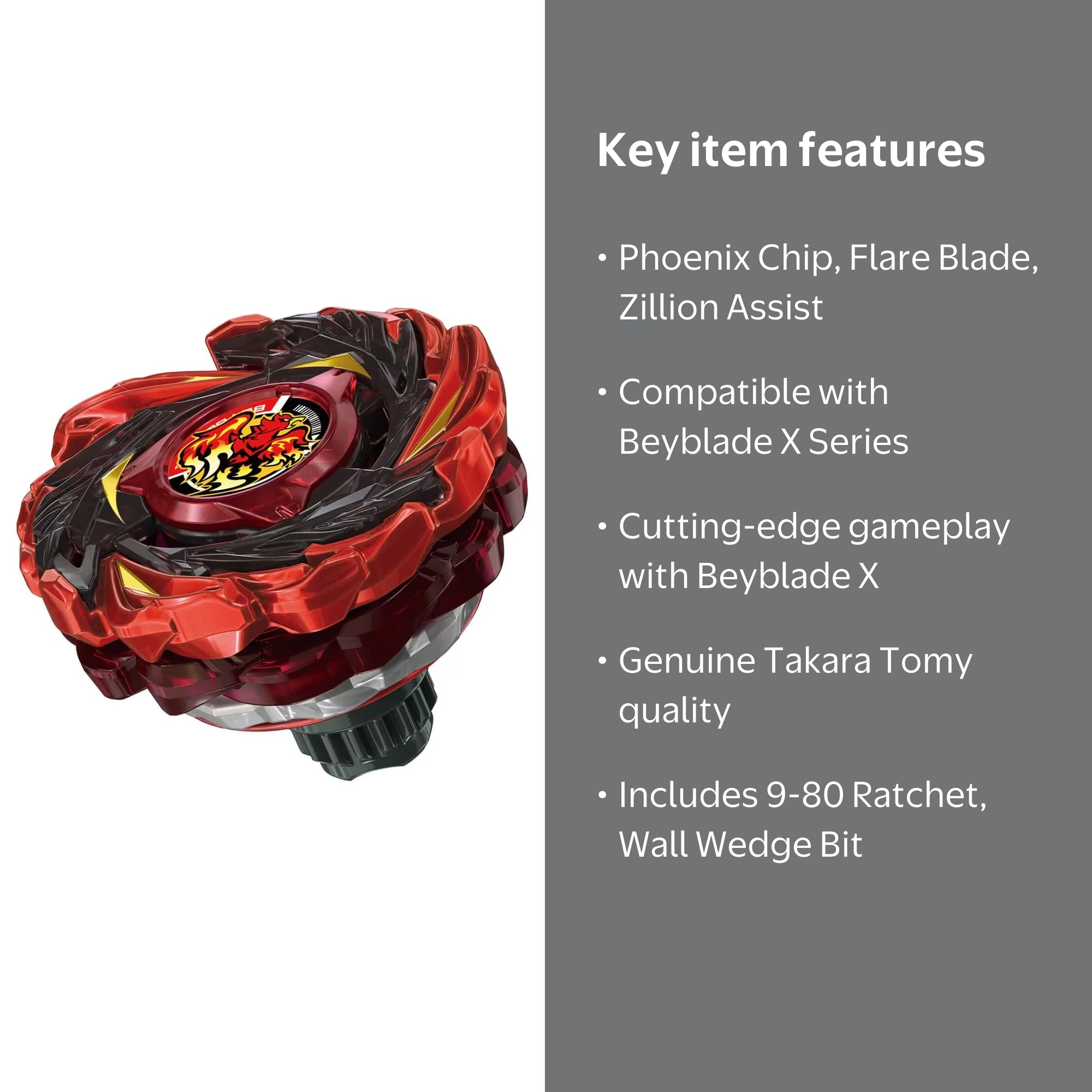 Takara Tomy Radiance Phoenix Flare Z9-80WW Beyblade X Booster CX