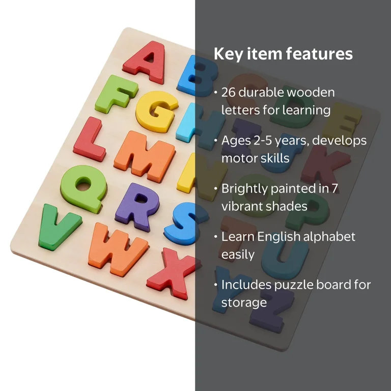 Spark Create Imagine 3-D Wooden Alphabet Puzzle Set - Chunky ABC