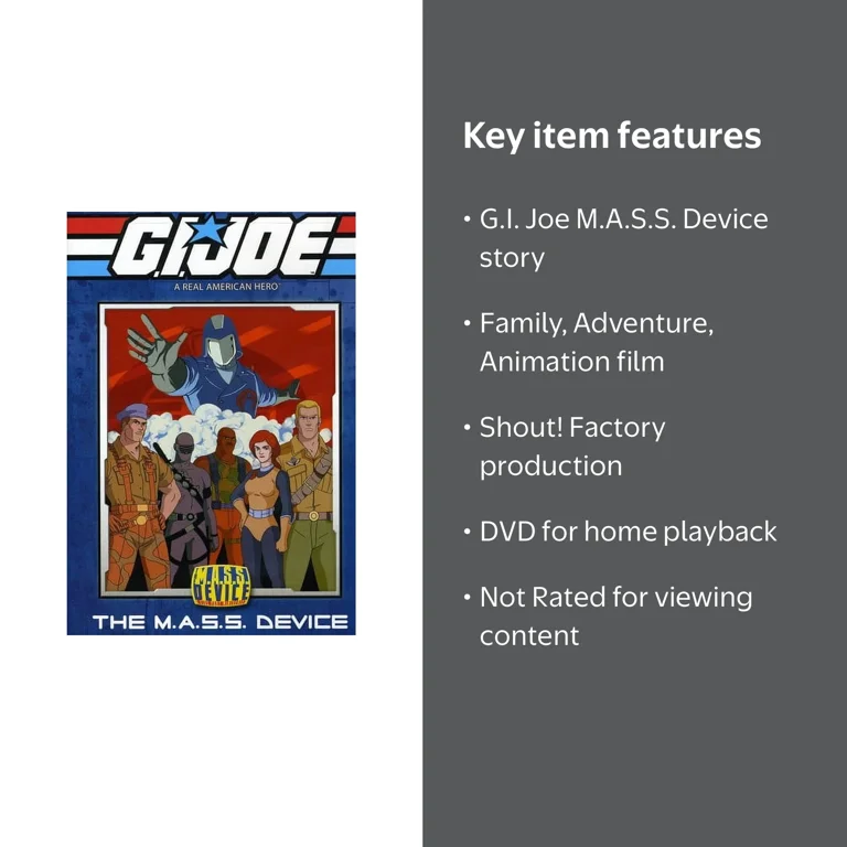 G.I. Joe Real American Hero: The M.A.S.S. Device (DVD) - Walmart.com