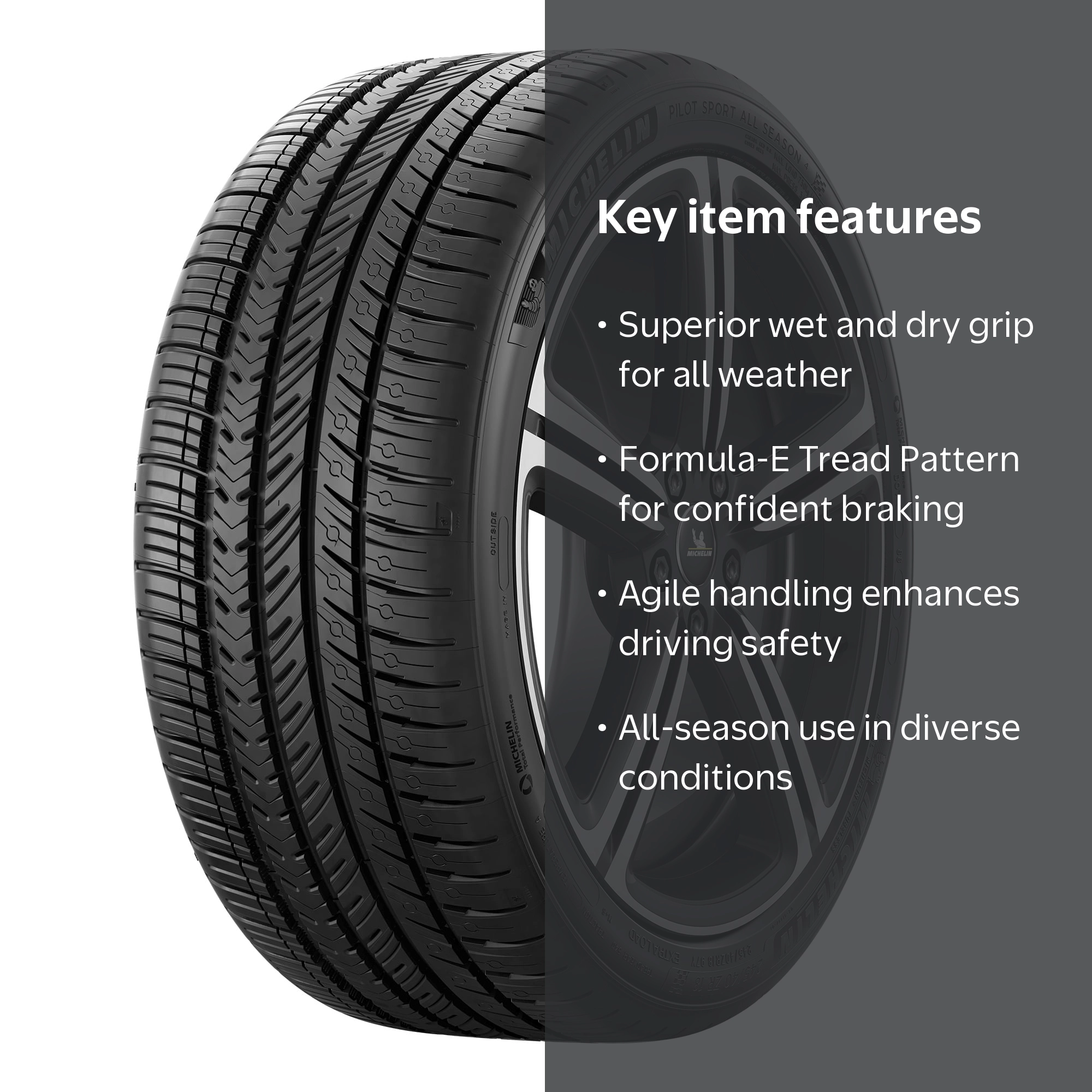 Michelin Pilot Sport 4 All-Season 265/45ZR20/XL 108Y Tire Fits