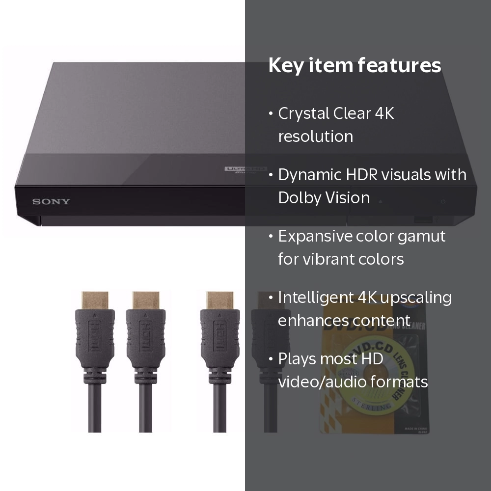 Sony, Blu-ray Player, UBP-X700, 4K Ultra HD Dolby Vision - Walmart.com