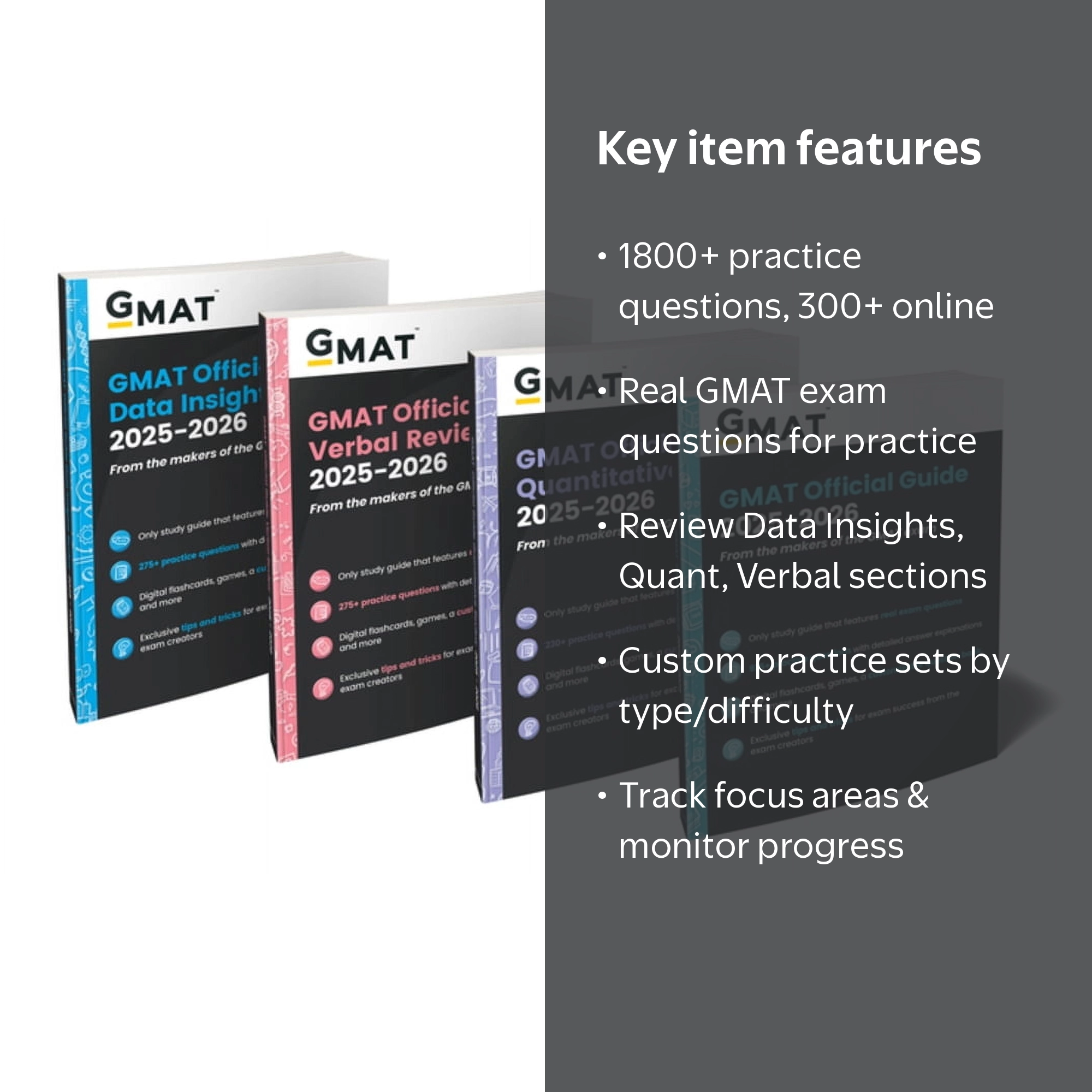GMAT Official Guide 2025-2026 Bundle: Books + Online Question Bank
