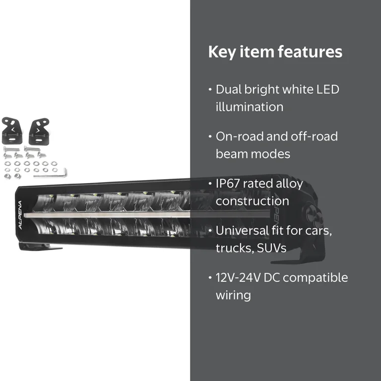 Alpena TrekTec D17P Driving & Accent LED Light Bar, 12V, Model
