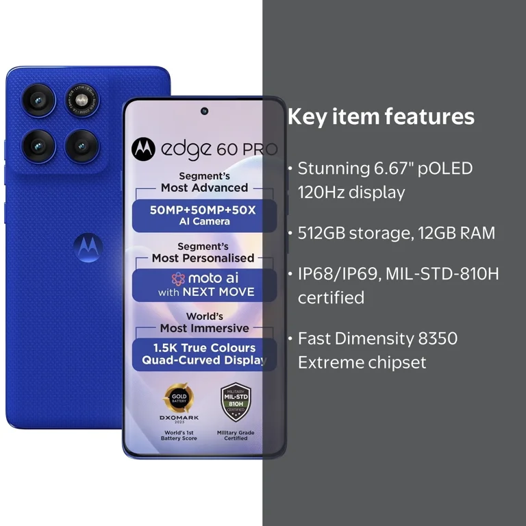 Motorola XT2507-1 Smartphone, 512GB, 12GB RAM, Mint Tello & Global
