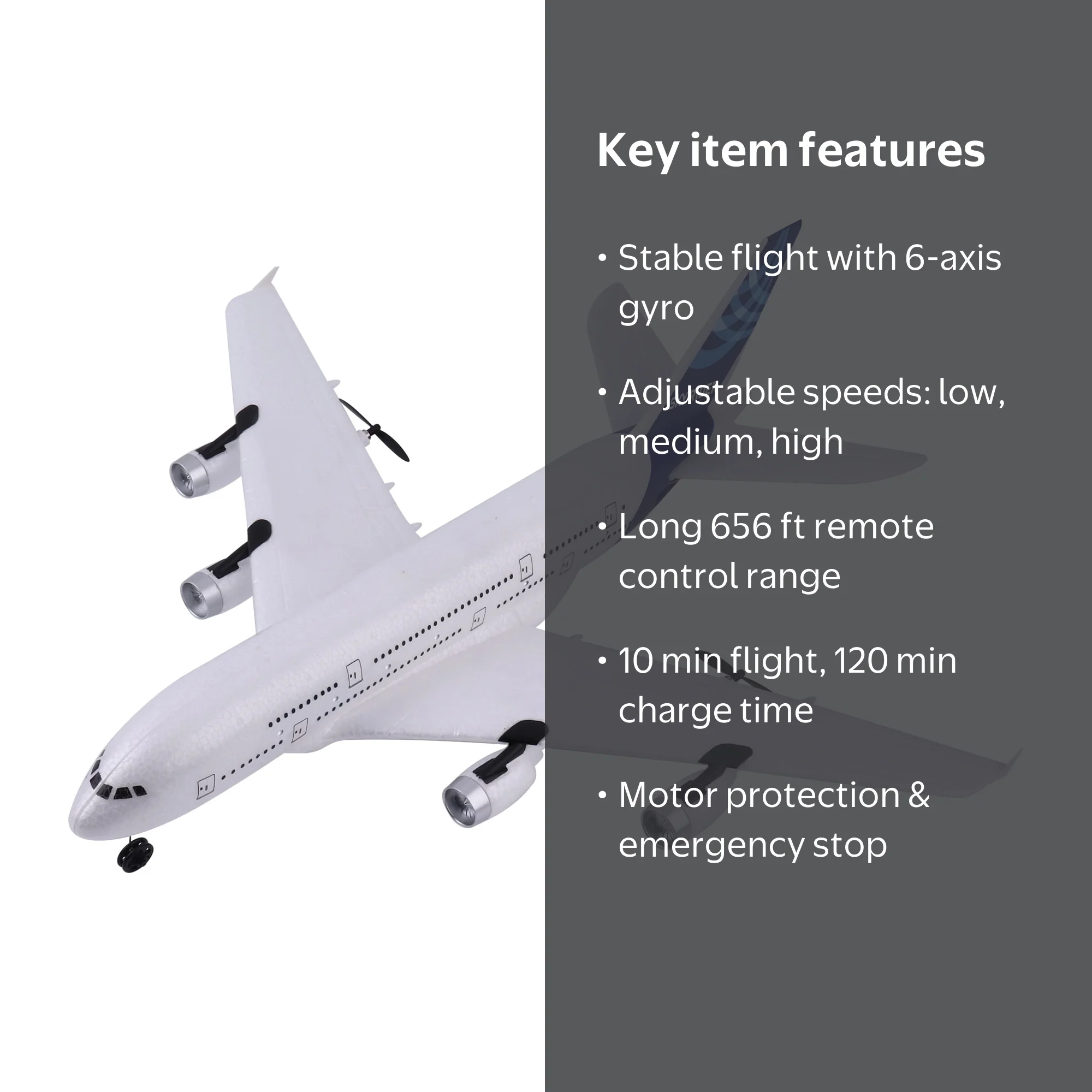 Sky Rider X 72 Remote Control Jumbo Jetliner Airplane, DR472W