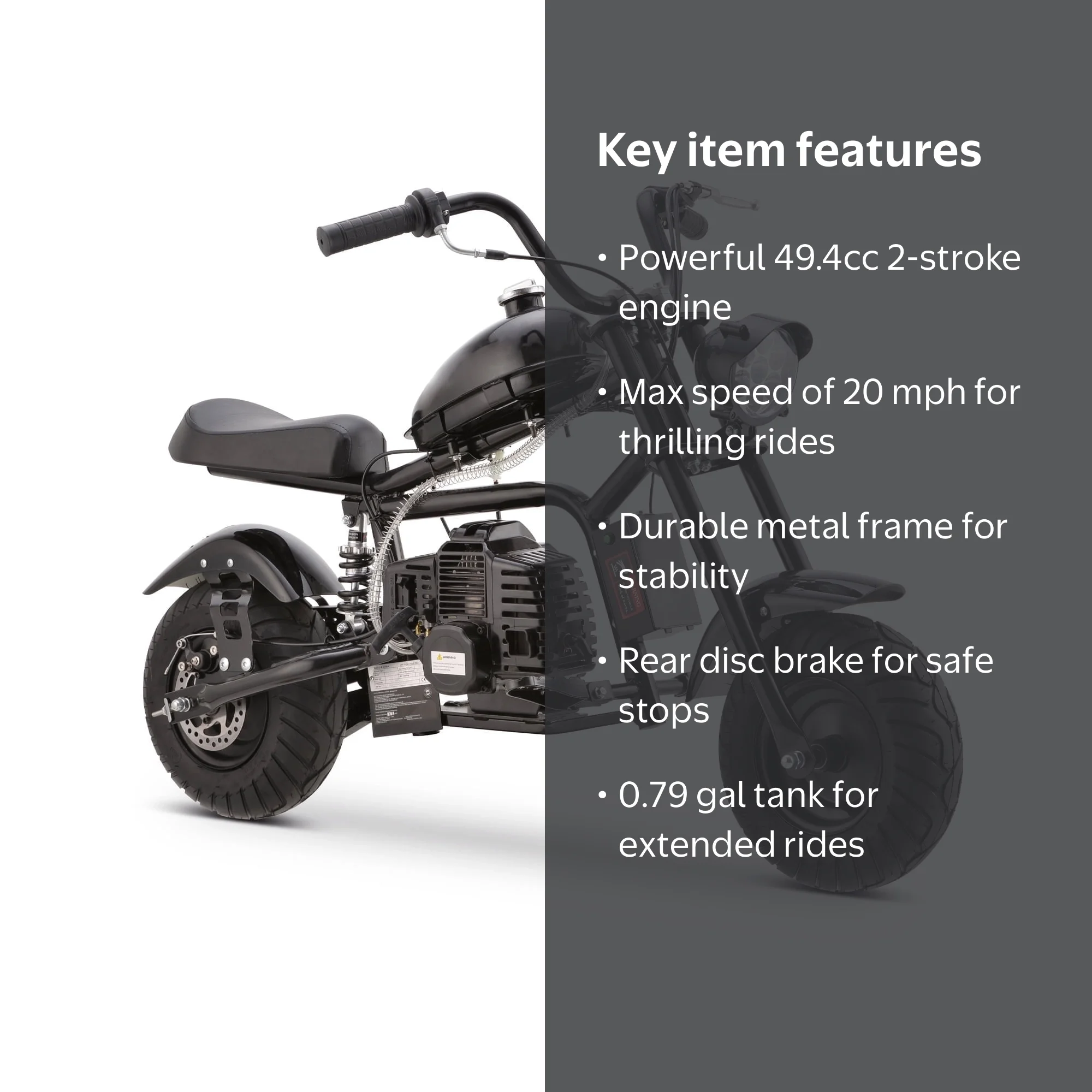 HOVER HEART, Gas Mini Chopper Bike, DB003 Model, 20 Mph Speed